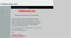 Desktop Screenshot of cabincam.net