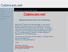 Tablet Screenshot of cabincam.net
